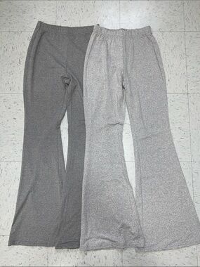 SHEIN Gray Lounge flare Pants Petite XS pair bundle set women soft